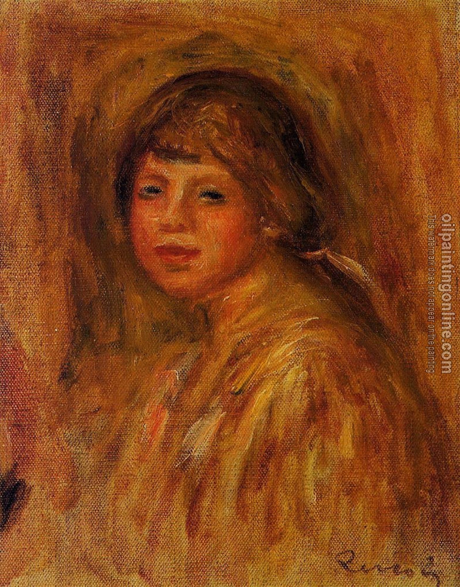 Renoir, Pierre Auguste - Head of a Young Woman